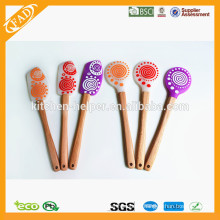 FDA LFGB Standard Impression de dessins publicitaires promotionnels Boulangerie Pâtisserie Spatule Silicone Spatule